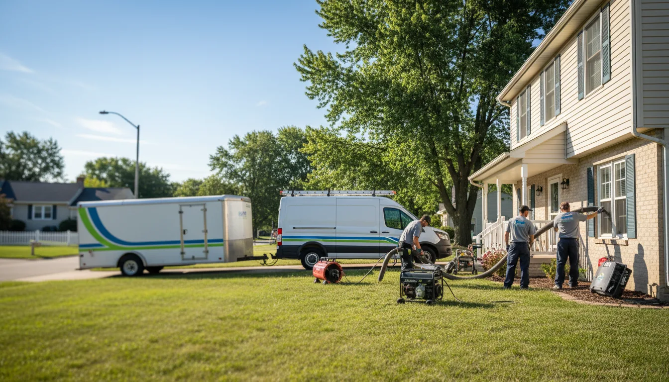 Flooded Basement Restoration And Cleanup With Repair in Castleton, IL near me
